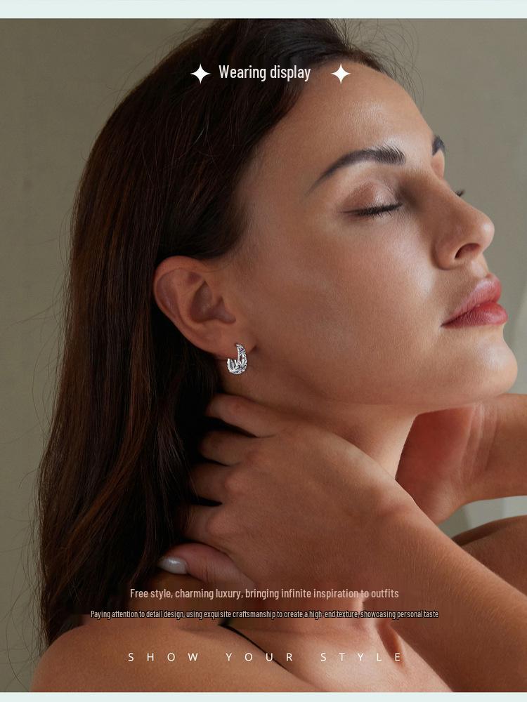 Avle Retro Iris Hul Sterling Sølv S925 Allsidige Sommer Øredobber for Kvinner