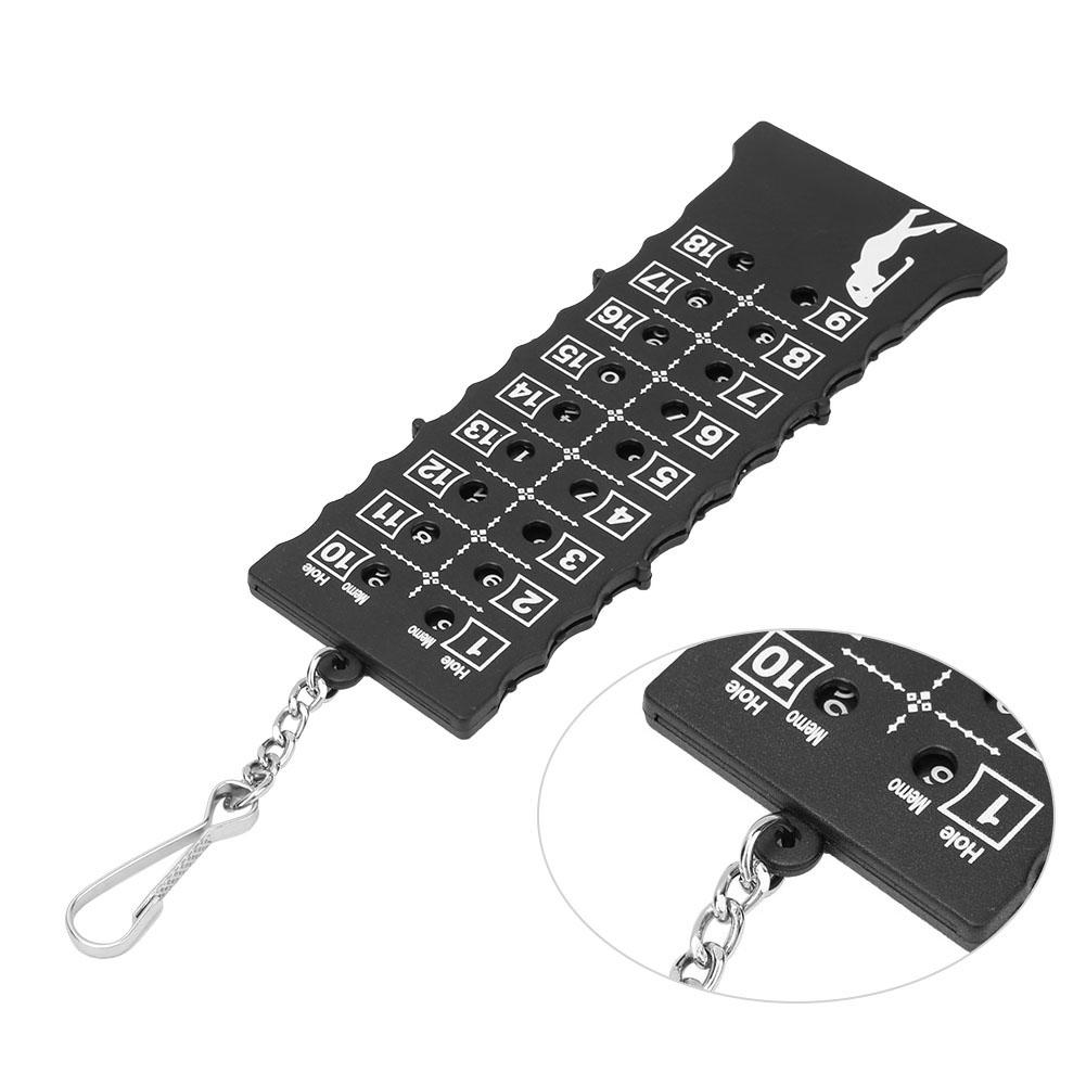ABS Plastic Portable Strip Type 18 Holes Golf Scoreboard Score Counter Training Practice Competition Accessory(Black