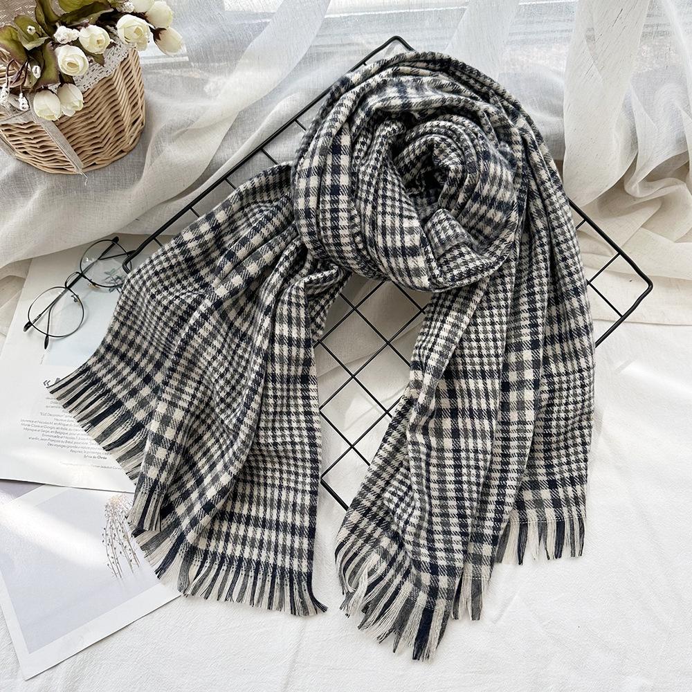 Scarf Versatile Winter Women's Imitation Cashmere Short Beard Tassel Shawl Fashionable Men's Warm Scarf