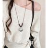 New Bead Summer Seaside Vacation Conch Shells Starfish Pendant Long Adjustable Necklace for Women Bohemian Vintage Accessories