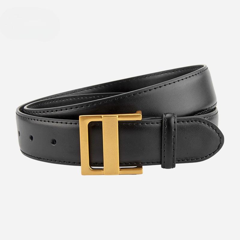 Waist-closing Belt for Ladies High-end Soft and Fashionable Versatile Jeans Genuine Leather Belt Decoration for Ladies