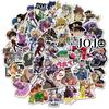 Set of 50 Bizarre Adventure Cute Anime Waterproof Cute and Stylish Cartoon DIY Stickers for Water Cell Sticker Diary Stationery JoJo's Stickers,