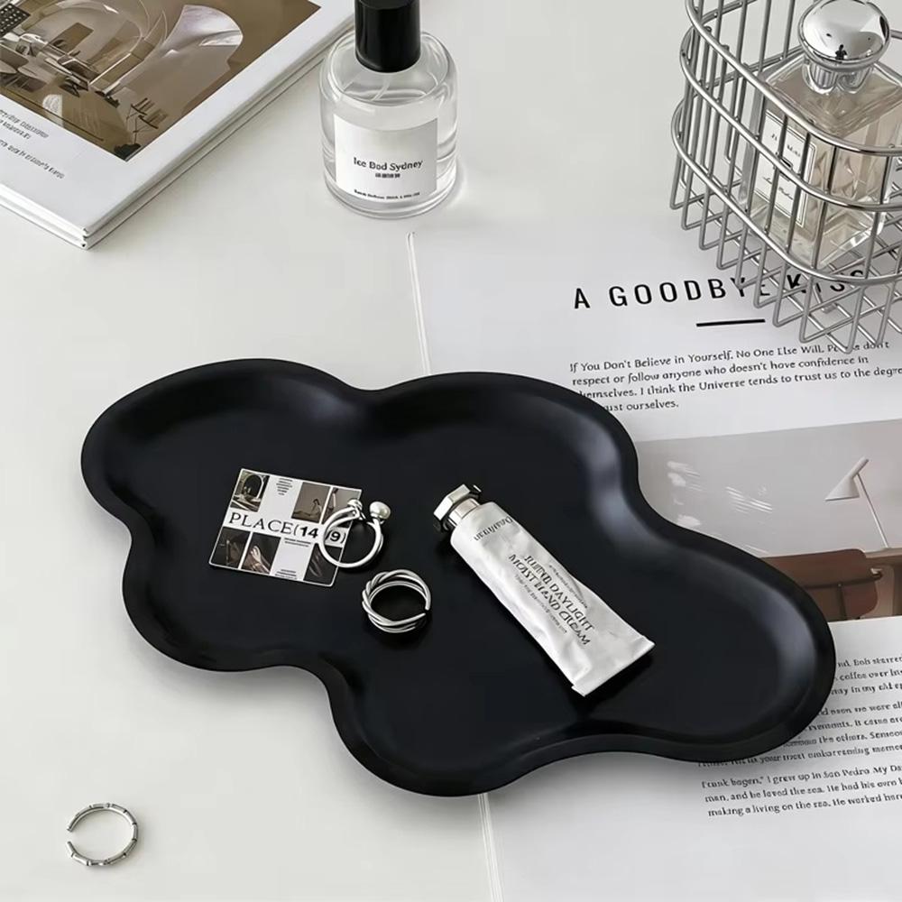Cloud Shaped Storage Tray Stainless Steel Serving Plate Dessert Snack Dish Jewelry Storage Organizer Modern Home Kitchen Decor