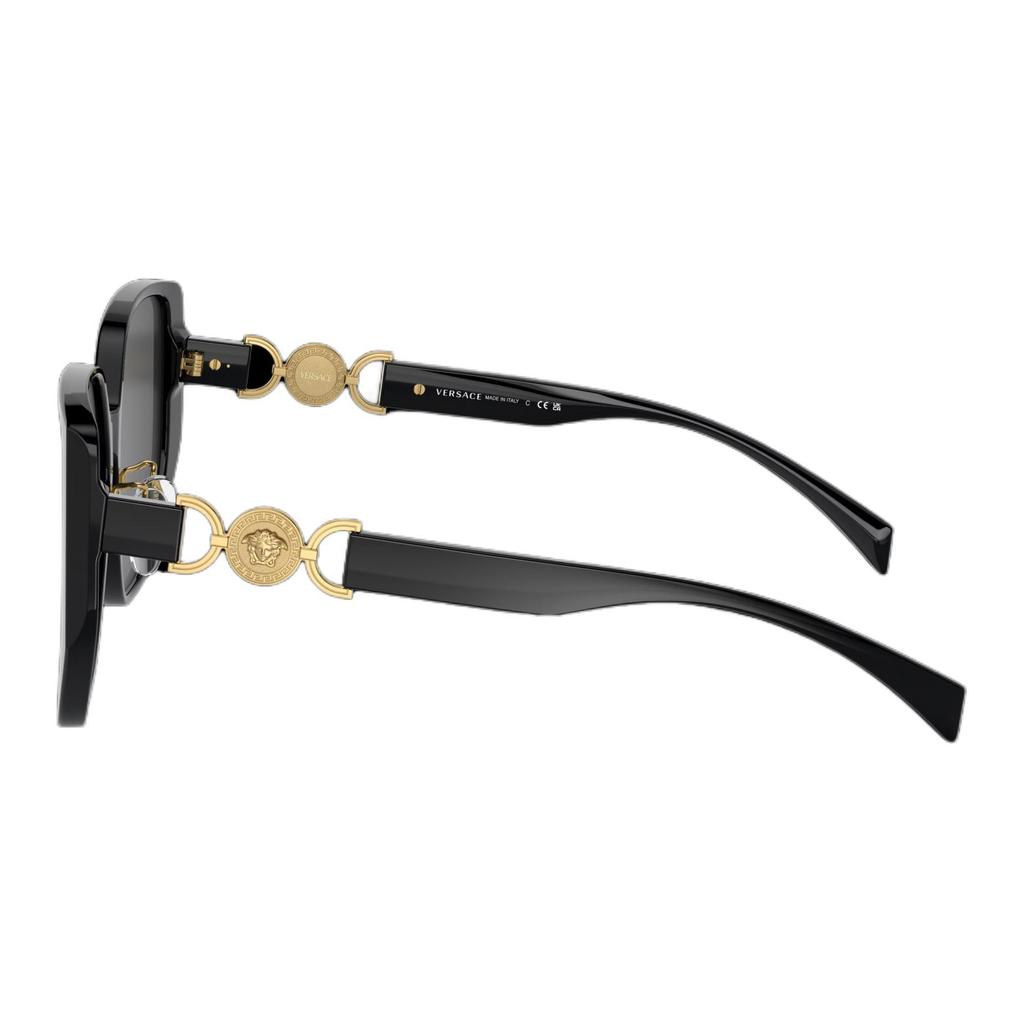 Versace Sculptural Design Acetate Square Sunglasses Unisex Sunglasses Black VE4449D
