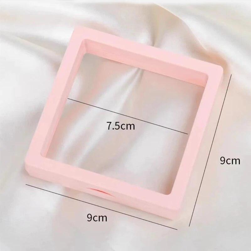Press On Nails Container, Nail Art Decoration Jewelry Storage Box 9*9cm, Dustproof Display Case