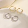 Nidin Trendy S/M/L Size Twisted Small Hoop Earrings For Women Minimalist Lightweight Comfortable Daily Wear Fashion Ear Jewelry