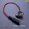 1-10PCS 9V Battery Clips 10-15cm DC5521 Male/Female Connector Buckle 9 Volt Battery Clip Connector I/T-Type Battery Holder