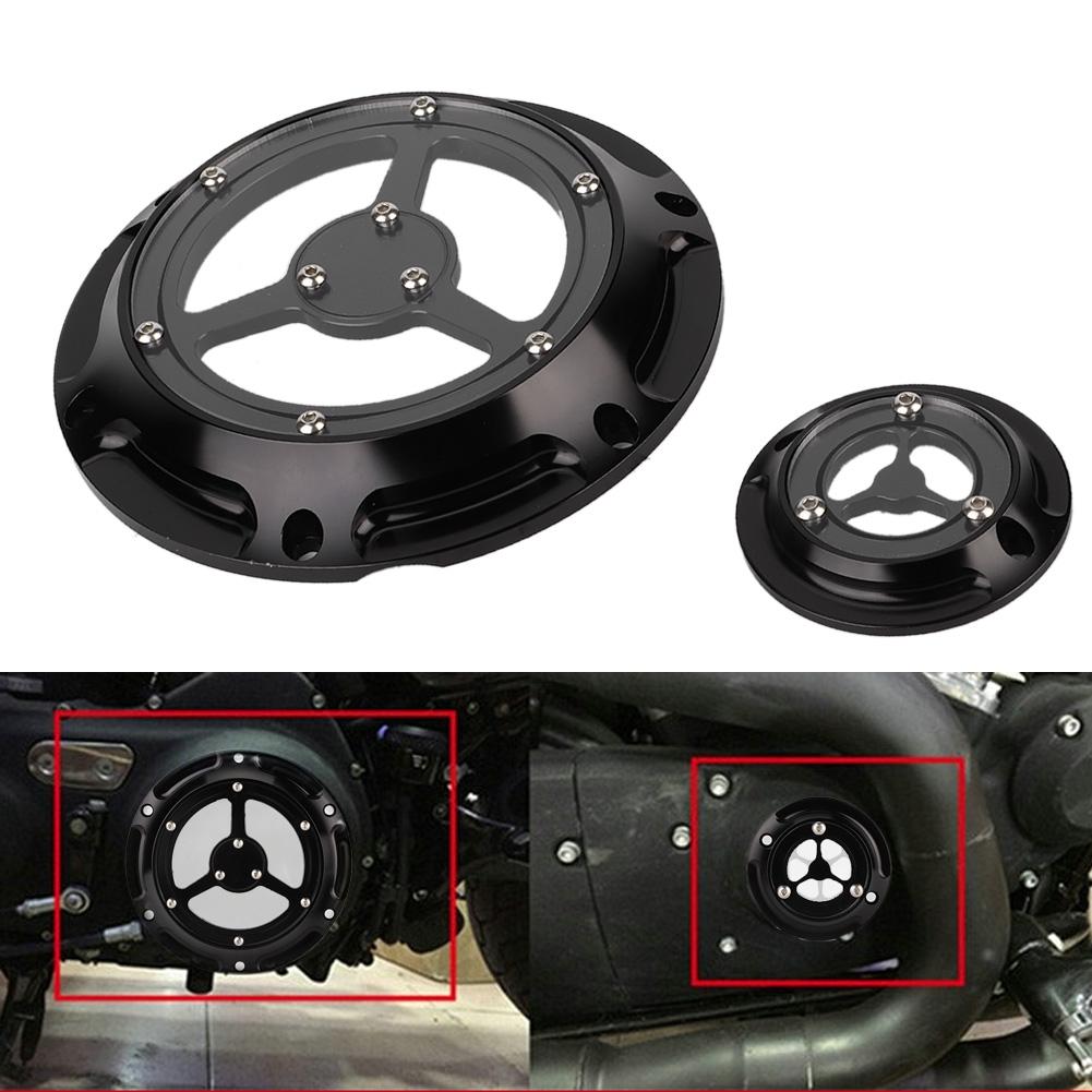 Aluminum Motorcycle Derby Cover Timing Timer Covers Set for XL XR 883 1200(black)