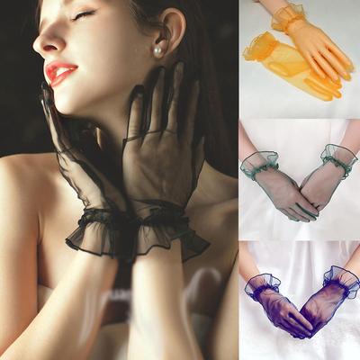 Gants Gants de soirée Gants à volants Gants de mariage Robe de mariée Mariée de mariage