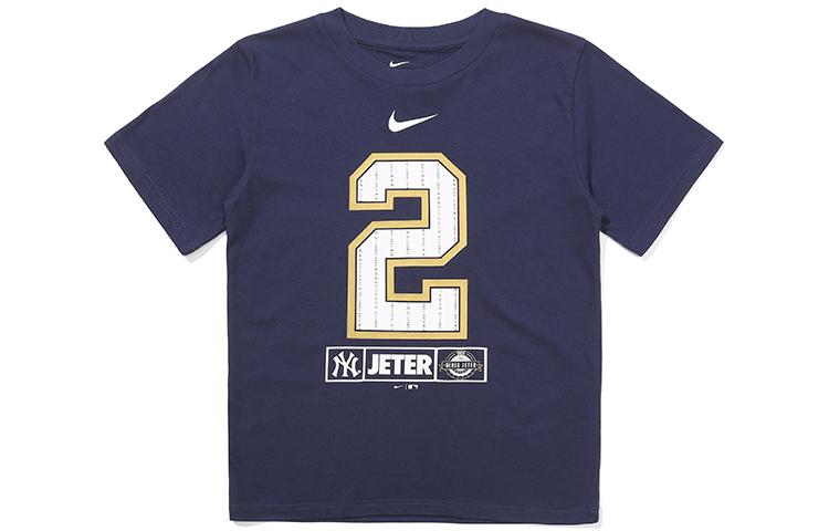 Nike X MLB Kids T Shirts Crew Neck Moderate 3Z3B7SA4L-NYYDJ L