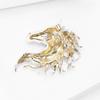 Broches Têtes de Cheval Émaillées Tendance Pour Femmes Animal du Zodiaque Épingles Poney Accessoires de Décoration de Vêtements Cadeaux de Nouvel An