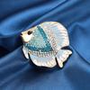 Cute Rhinestone Animal Tropical Fish Brooches For Women Clothing Coat Accessries Gifts