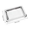 Rectangular Shape Stainless Steel Snack Plate Thickened Stainless Steel Dessert Plate  Home Kitchen