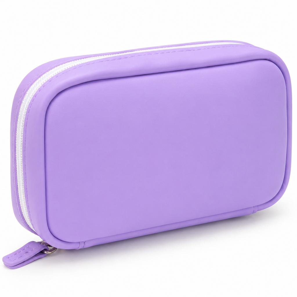 Travel Portable Pill Organizer with 14 Reusable Zipper Pouches, Food Grade Silicone Case for Medicine and Daily Essentials