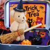 Halloween Beer in een Doos voor Trick or Treat, Leuke Halloween Decoratie voor Kinderen, Pluche Mini Teddybeer Cadeau met Toverhoed