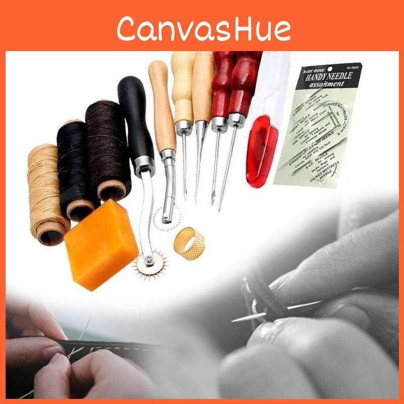 Leather Crafting Package Hand Stitching Tools Bag Leather Supplies