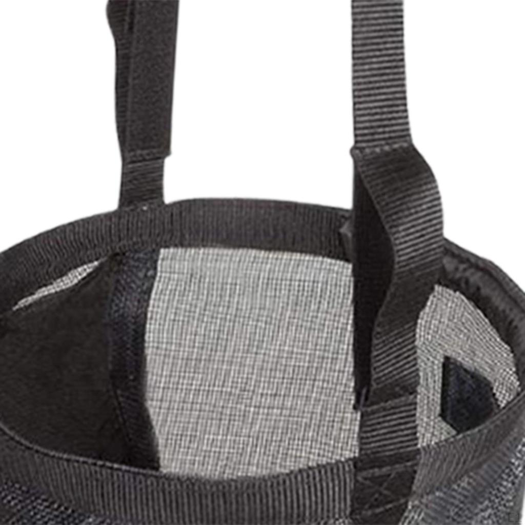 Equestrian Hay Bag for Outdoor Use, Grain Feedbag with Mesh Design And Solid Base