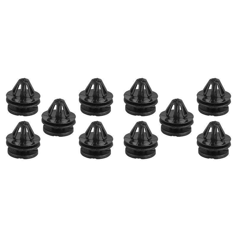 LR106832 DYC500110 10Pcs Door Wheel Arch Sill Trim Panel Clip Fastener Re-tainer Fit for Land Rover Range Rover Black Nylon