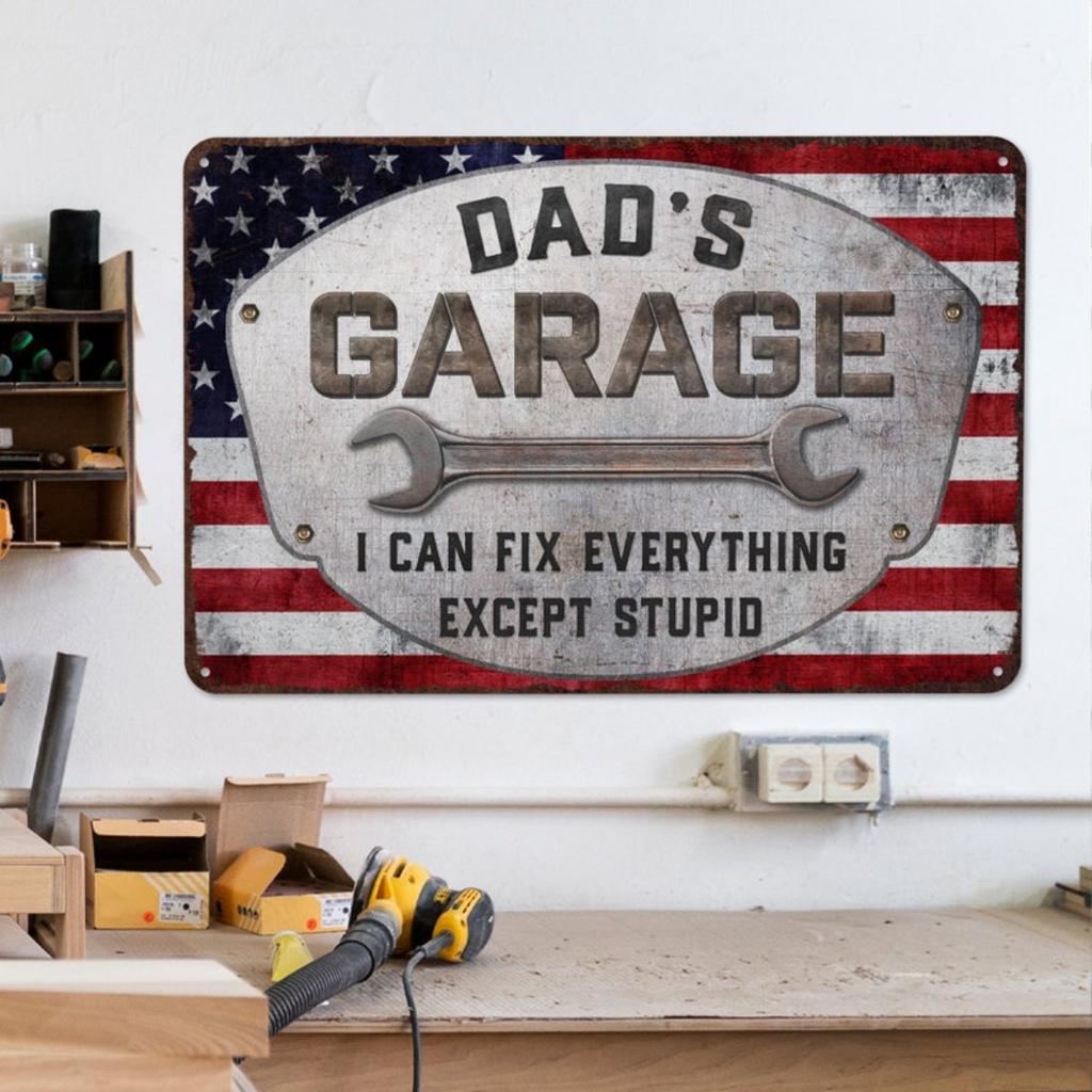 Personalized Metal Sign Custom Garage Workshop Wall Art