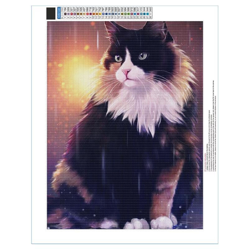 5D DIY Diamond Embroidery Cat Fox Full Round Diamond Decoration Home Diamond Painting Parrot Animal Set Home Decor Gift