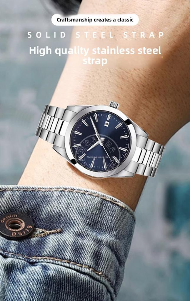 T127 Stainless steel strap 21mm For Tissot demeanor series men's Watchband T127.407 Curved End Links Metal Wristband bracelet