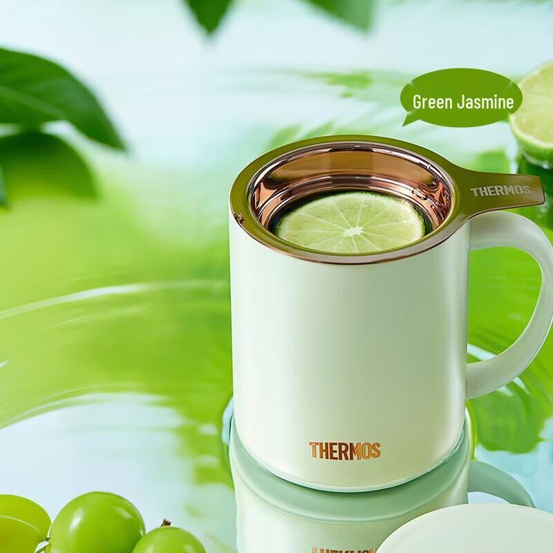 Thermos Ceramic Mug with Titanium Tea Infuser