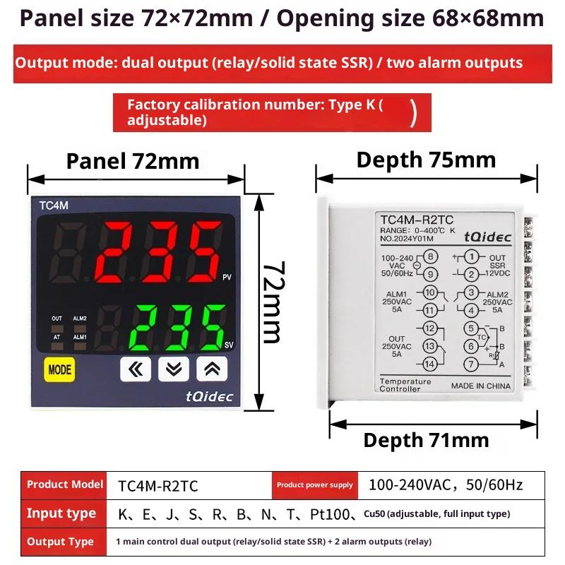 Digital PID Temperature Controller Multi-Input Smart Thermostat with LED Display Thermoregulator