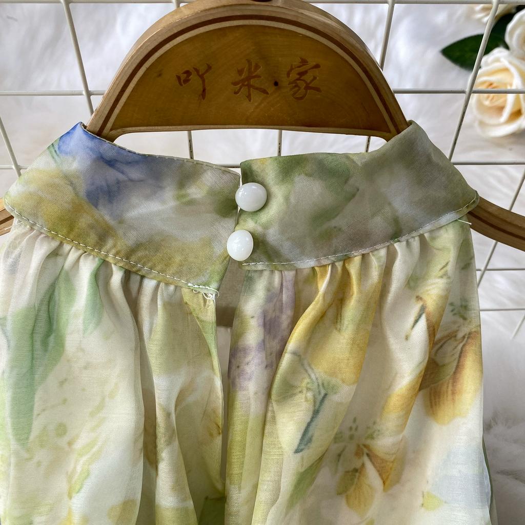 Summer Women Print Sleeveless Long Midi Oversize Loose Holiday Seaside Lace-up Dresses