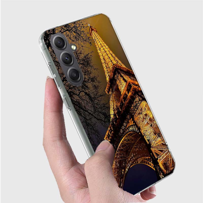 Eiffel Tower Art Phone Case for Samsung A16 A26 A36 A56 A17 A37 A57 A07 A06 A02S A03 A04S A05S Galaxy Note 20 10 A50S A71 A51 A3