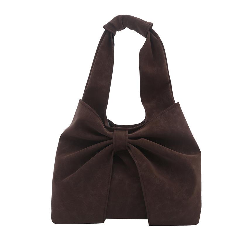 

Stylish and simple casual denim shoulder handbag New bow commuter tote bag