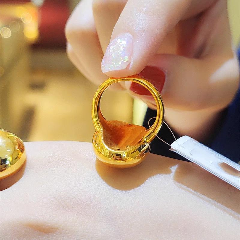Pigeon Egg Glossy Ring - Chic Gift for Fashion Enthusiasts