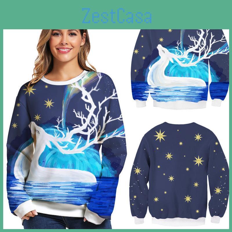 Christmas Ugly Sweater Funny Crew Neck Pullover Sweatshirt Unisex Christmas Gift