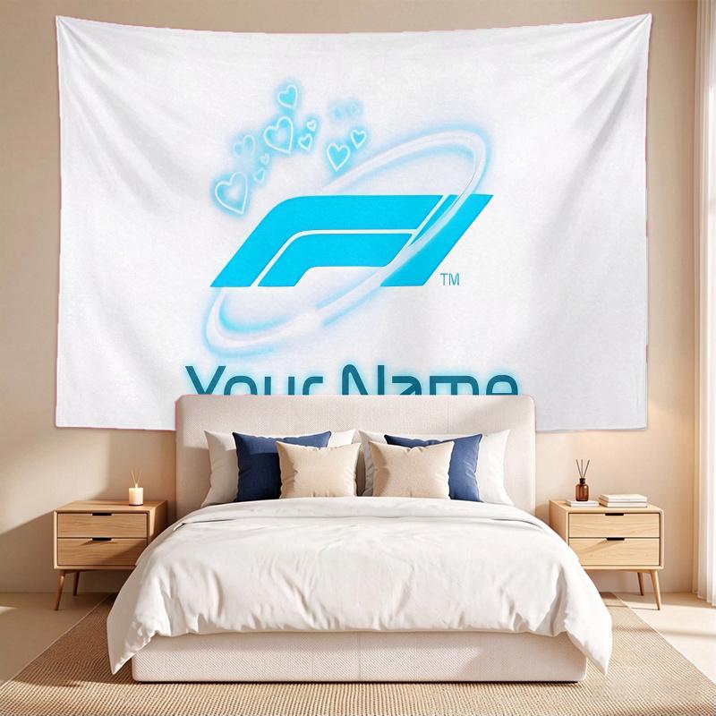 Formel 1 (41) Benutzerdefiniertes Namens-Wandteppich Wandbehang Wandteppich Wandkunst Dekor für Schlafzimmer Wohnzimmer