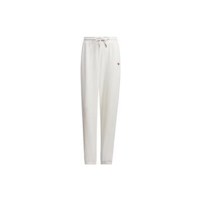 Originals Trefoil Solid Color Logo Embroidery Drawstring Casual Sport Pants Women Bottoms White HY7270
