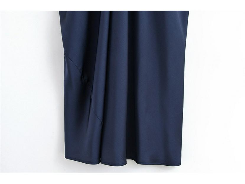 Vestido de Verano sin Mangas con Textura de Seda y Hombros Descubiertos - Estilo Europeo y Americano