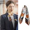 71 * 71 Square Scarf Simulation Silk Year Spring and Autumn Fashion Temperament Printed Silk Scarf Korean Version Women's Versatile Scarf