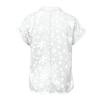 Fashion Women Stand Collar Short Sleeve Button Down Long Sleeve T Shirt