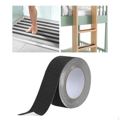 Cinta de agarre antideslizante negra de seguridad, tira adhesiva resistente y antideslizante para bañeras con escalera