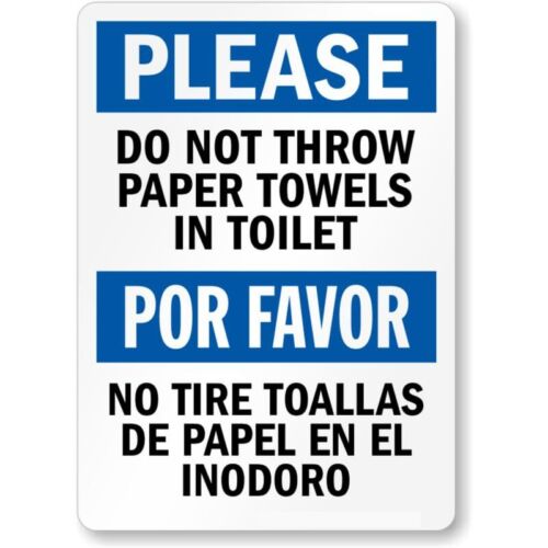 

Bilingual Do Not Throw Aluminum Weatherproof SignAluminum 20x30cm（7.8x11.8inch）