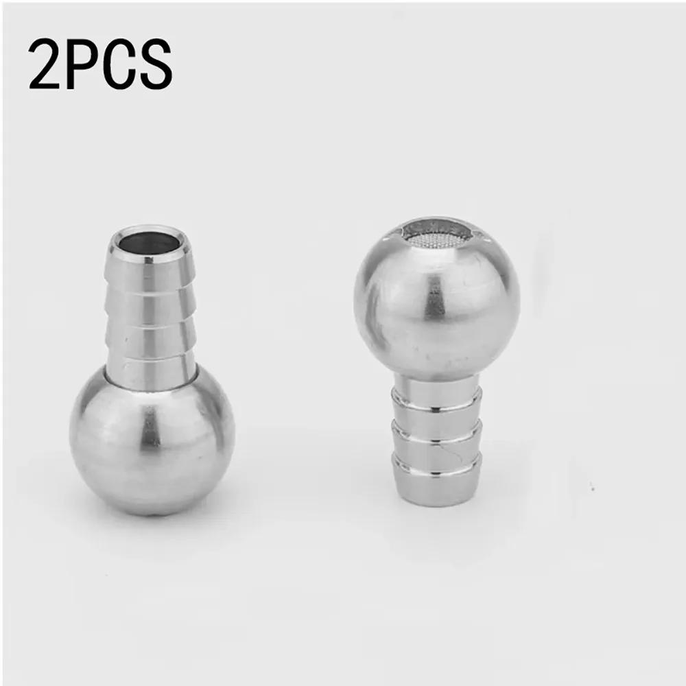 1/2/3/5Pcs Stainless Steel Foam Pot Filter Sprayer Reusable Cleaning Weighted Straw Filter Ball Hose Attachment