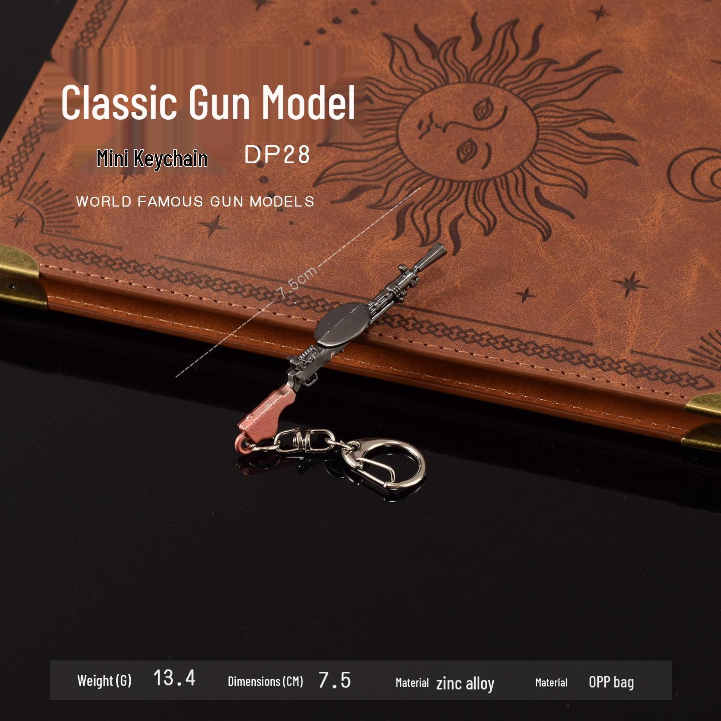 PUBG Mini DP28 Pendant: Solid Non-Firing Weapon Model