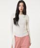 UNKNOWN PLANET Side Tie Off-Shoulder Long Sleeve Knit Top White
