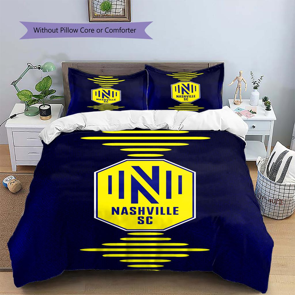 Nashville SC Pattern Bedding Set Quilt Cover Pillowcase Home Decor Gift (1 * duvet cover + 2 * pillowcase, without core)
