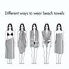 100% Cotton Turkish Tassel Beach Towel Quick-Drying Embroidery Striped Sauna Towel Tropical Style for Summer