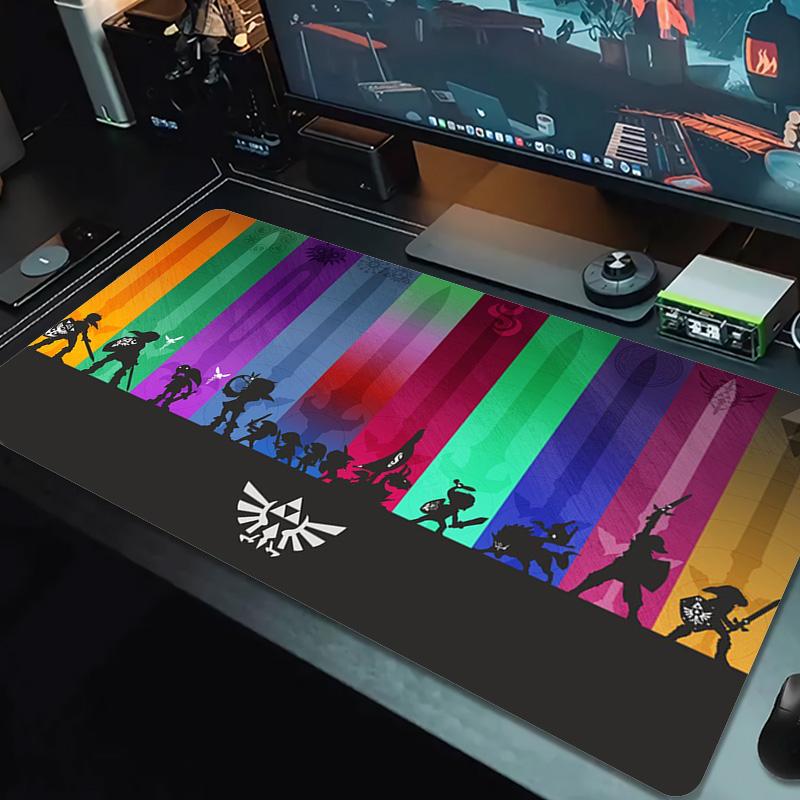 Game Legend of Zelda Color Mouse Pad Large Gaming Table Cushion Non-slip Laptop Tablet Big Mousepad XXL Mat Mini PC Playmat With Lock edge