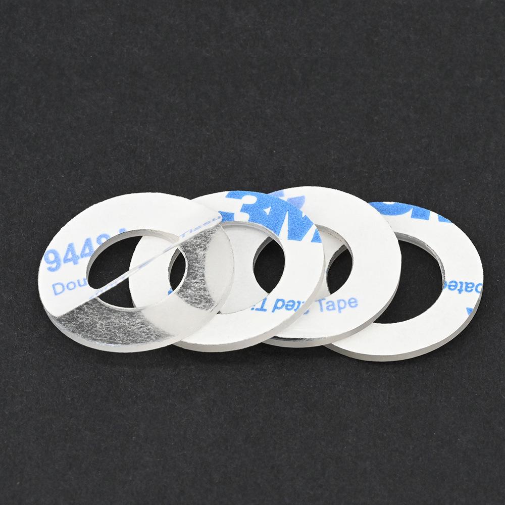 Yigu Transparent PVC Adhesive Flat Washer - Plastic Round Ring M2M3M5, Single-Sided Adhesive Screw Washer