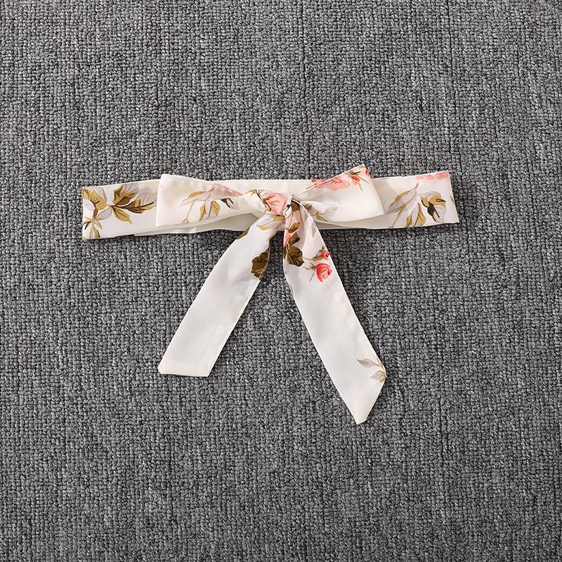 Girl Long Dress Autumn Sweet Floral Long Sleeve Waist-Cinching Slimming Long Dresses For Children