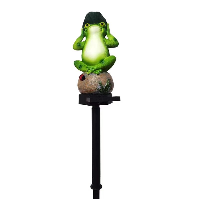 1PC Outdoor Simulation Animal Solar Light, Garden Garden Frog Resin Light Landscape Decoration LED Floor Plug Light