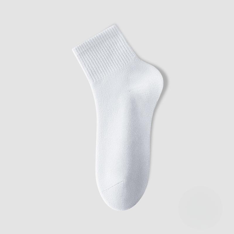 Pure Cotton Women's Mid-calf Boneless Socks, Anti-odor and Sweat-absorbing Women's Short Socks for Summer