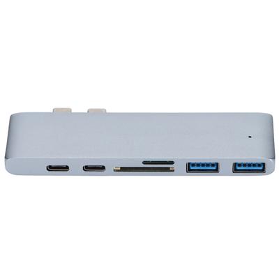 Docking Station 7 In 2 Silver Mini USB 3.1 Multiport Docking Station Hub for Macbook